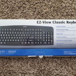 
MICRO EZ VIEW EASY VIEW LARGE PRINT USB Keyboard classic New Open box black
