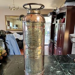 Good Year Antique Fire Extinguisher Copper & Brass
