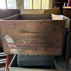 ghirardelli chocolate wood crate vintage