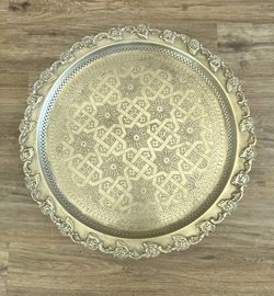 Large Round Footed Moroccan Hand-Crafted  Coffee Table