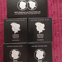 (6) Coin Morgan & Peace Dollar Mint Set