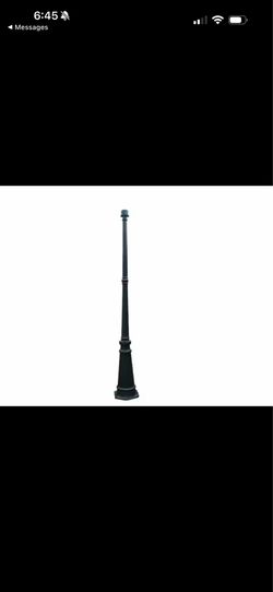 LUTEC 72 in. Black Outdoor Aluminum Lamp Post (contact info removed)012