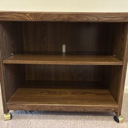 Television/Printer/Microwave Cart or Rolling Bookshelf, excellent condition.  28” X 25” X 16”D.