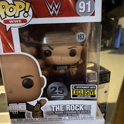 The Rock 91 25th Anniversary Entertainment Earth Exclusive WWE Funko Pop New