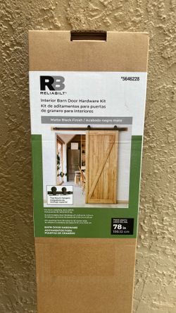 New In Box Interior Barn Door Hardware Kit 78”