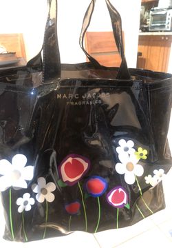 Marc Jacobs tote and black with flowers