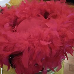 Red Feathered Church Hat