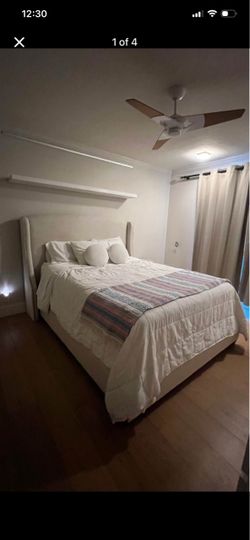 Queen West Elm Bed Frame and Mattress