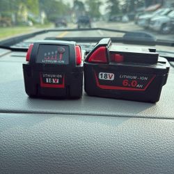 2 6 Am, 18 V 18 V 6 Amp Aftermarket Milwaukee Batteries