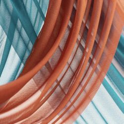 Ling's Moment Juego de 2 cortinas de boda color verde azulado y naranja, cortinas de gasa, ceremonia, recepción, telón de fondo de rosas falsas,