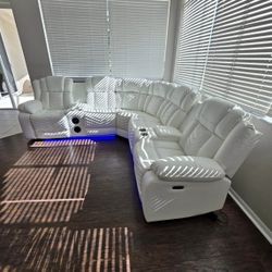 Power Recliner Sectional Sofa 