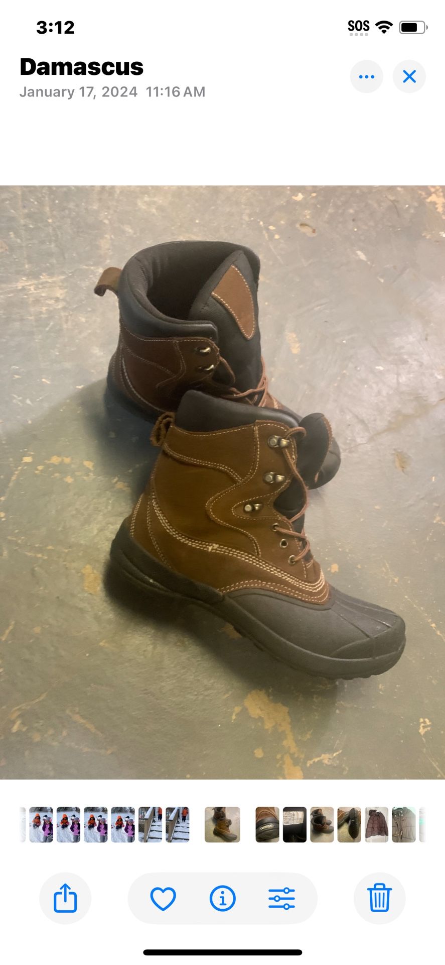 Mens Boots Rugged Exposure Size 12 Rubber Leather Hunting Hiking Duck Boots