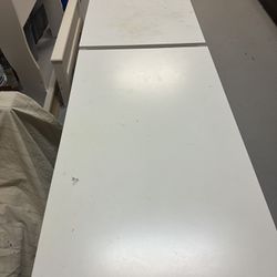 2 White Tables 