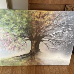 Tree With Four Seasons Canvas print 30x40