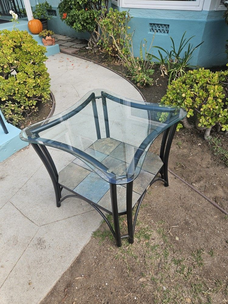 Glass End Table