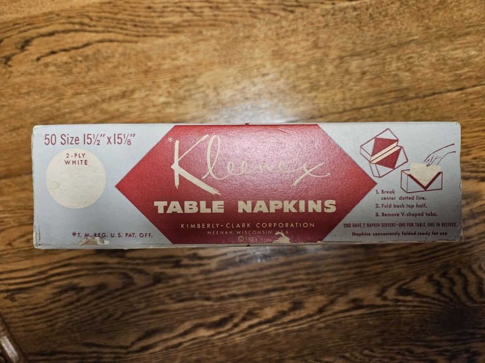 1955 Table Napkins Vintage!