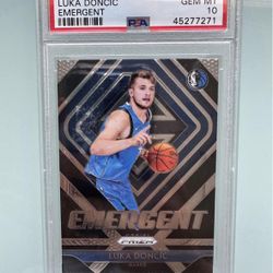 Graded 2018-19 Panini Prizm LUKA DONCIC #3 Emergent Rookie Card PSA 10