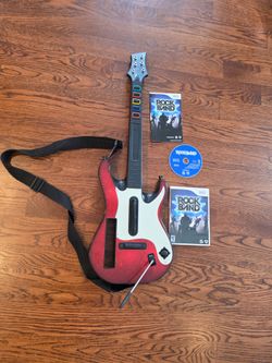 Nintendo wii guitar Hero guitar with Rock Band video game
