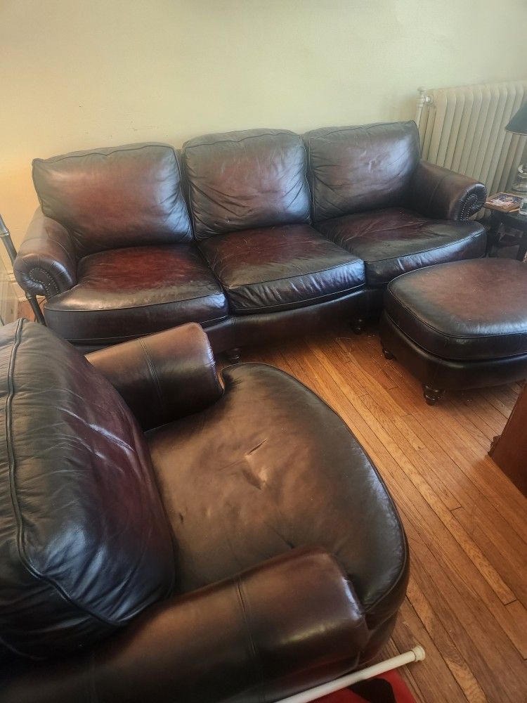 Leather Couch Set