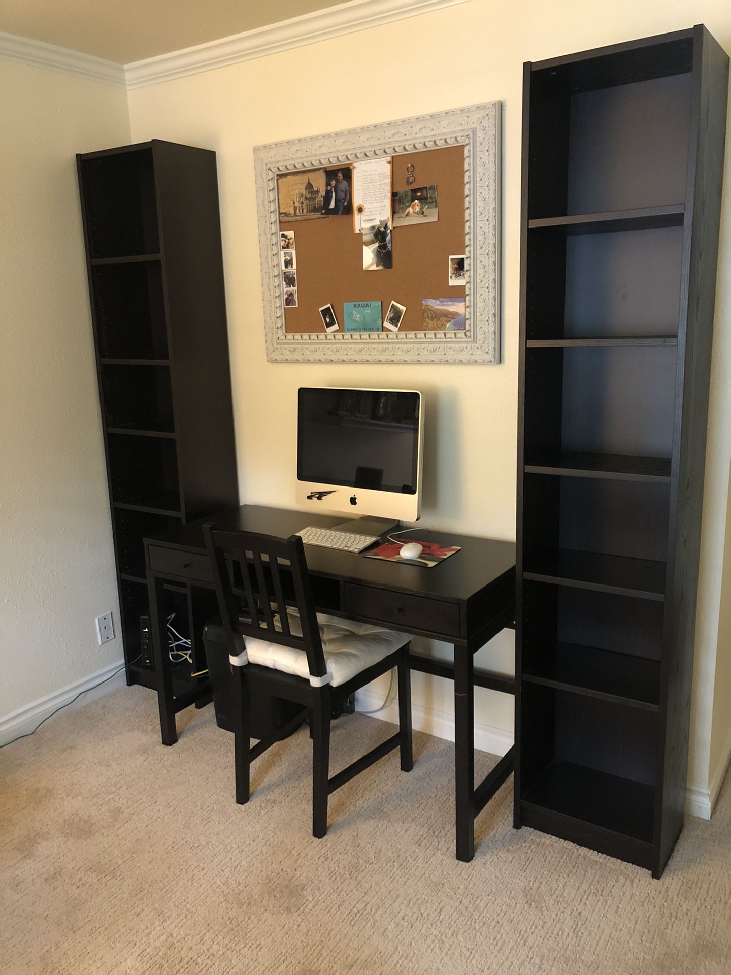Desk with bookshelves
