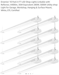 Ensenior 10 Pack Linkable Shop Lights