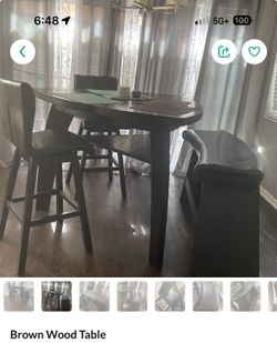 Wood High Table