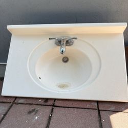 Bathroom Sink, Storage & Mirror