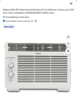 Midea 5,000 BTU Mechanical Window Air Conditioner