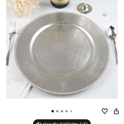 Metalic And Gold Colored Decorative Plates For Special Dates