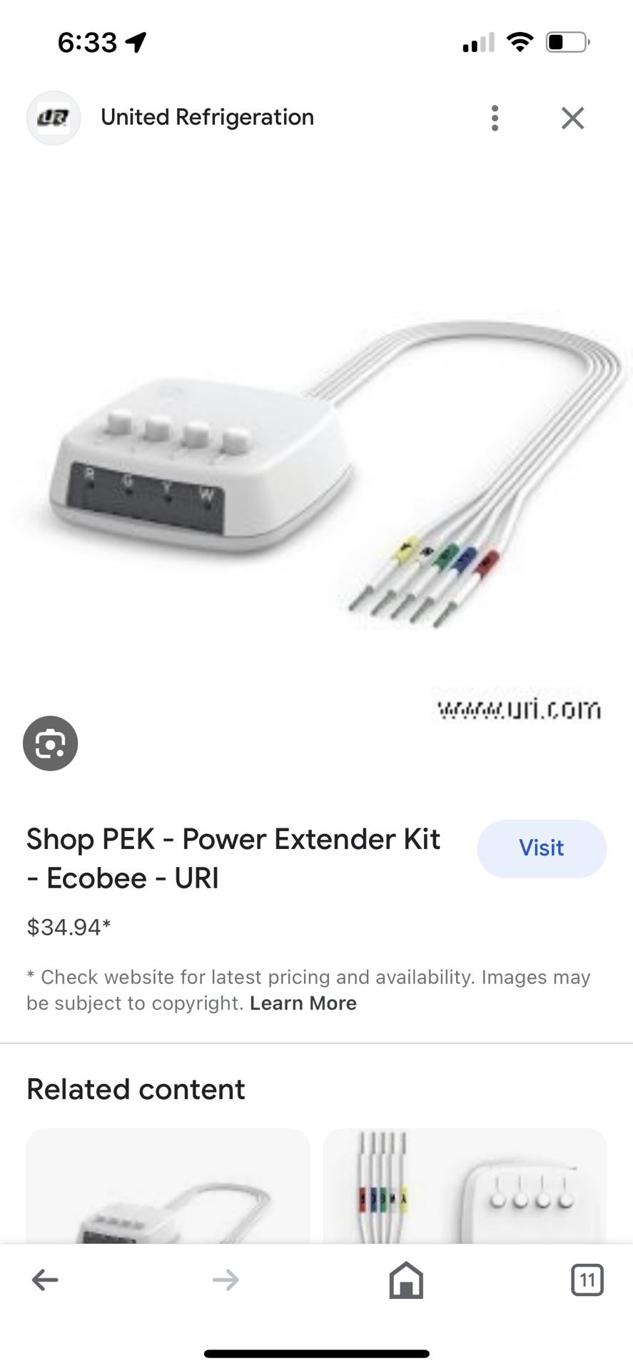Shop PEK - (2)Power Extender Kit - Ecobee - URI New