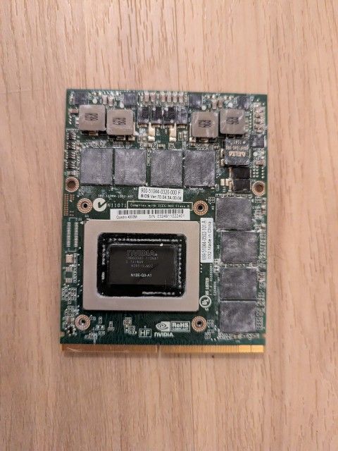 Used HP NVIDIA QUADRO 4000M 2GB - $40