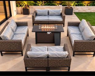 Patio furniture set fire pit