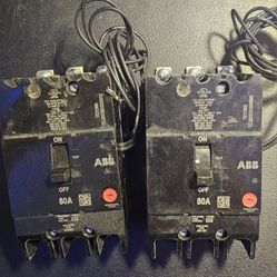 ABB 3P 80amp Breakers With Shunt Trips