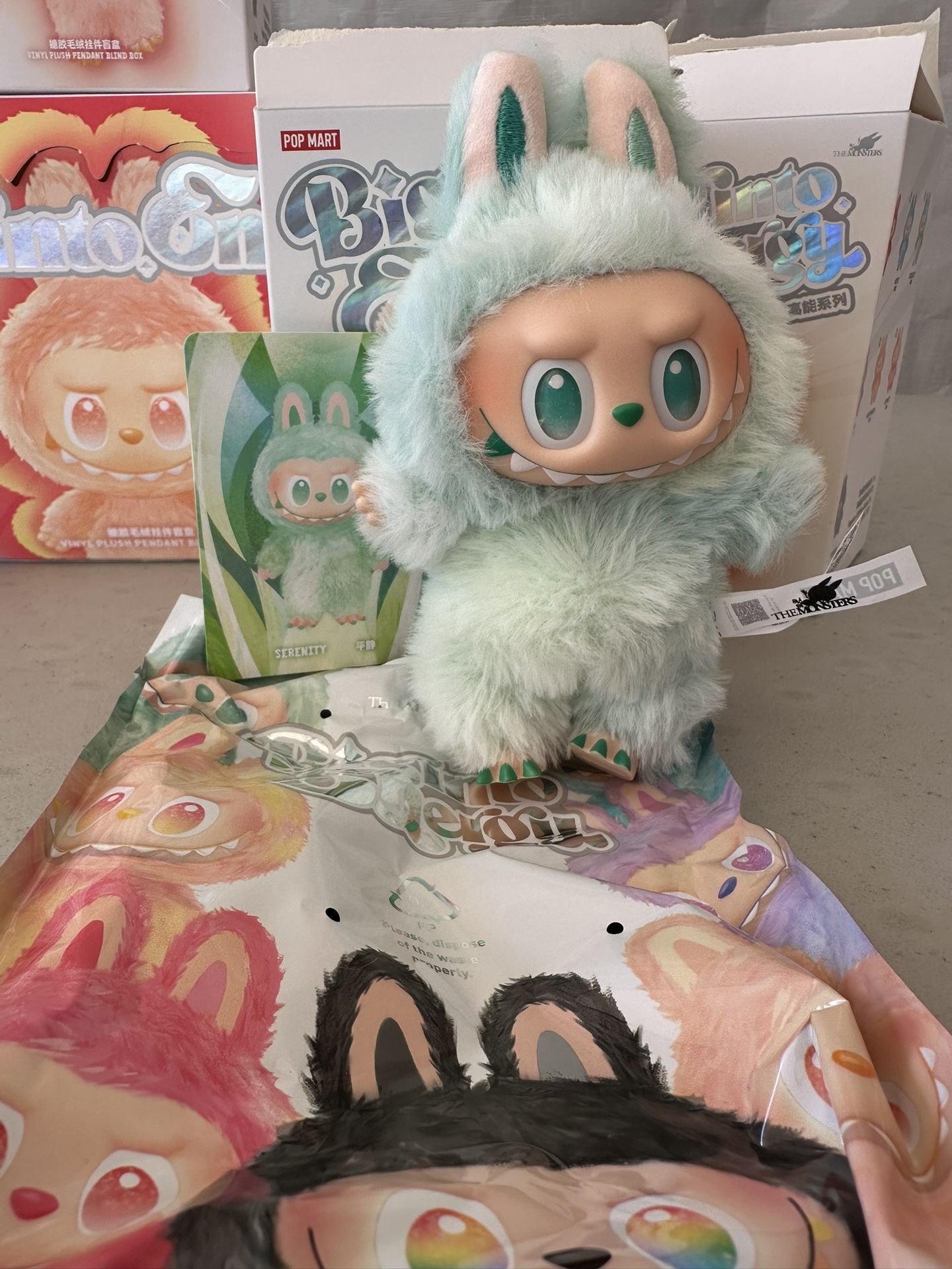 Pop Mart Labubu The Monsters Big into Energy Series Serenity Vinyl Plush Pendant