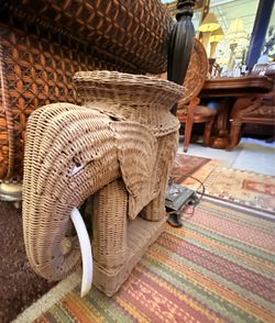 Wicker Elephant Side Table - 50% OFF OFFER!!!