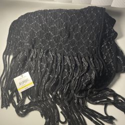 Brand New With Tag Relativity  Black Women’s Scarf  70x15