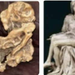 VINTAGE AND NATURAL BURL IN THE STYLE IF A FAMOUS SCULPTURE 