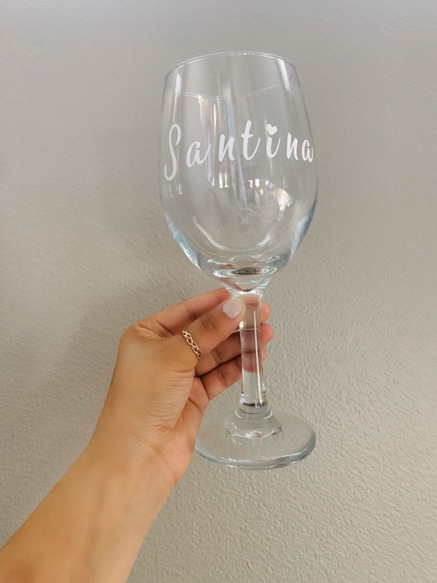 Personalized wine glass