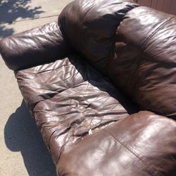 Free Real Leather Love Seat