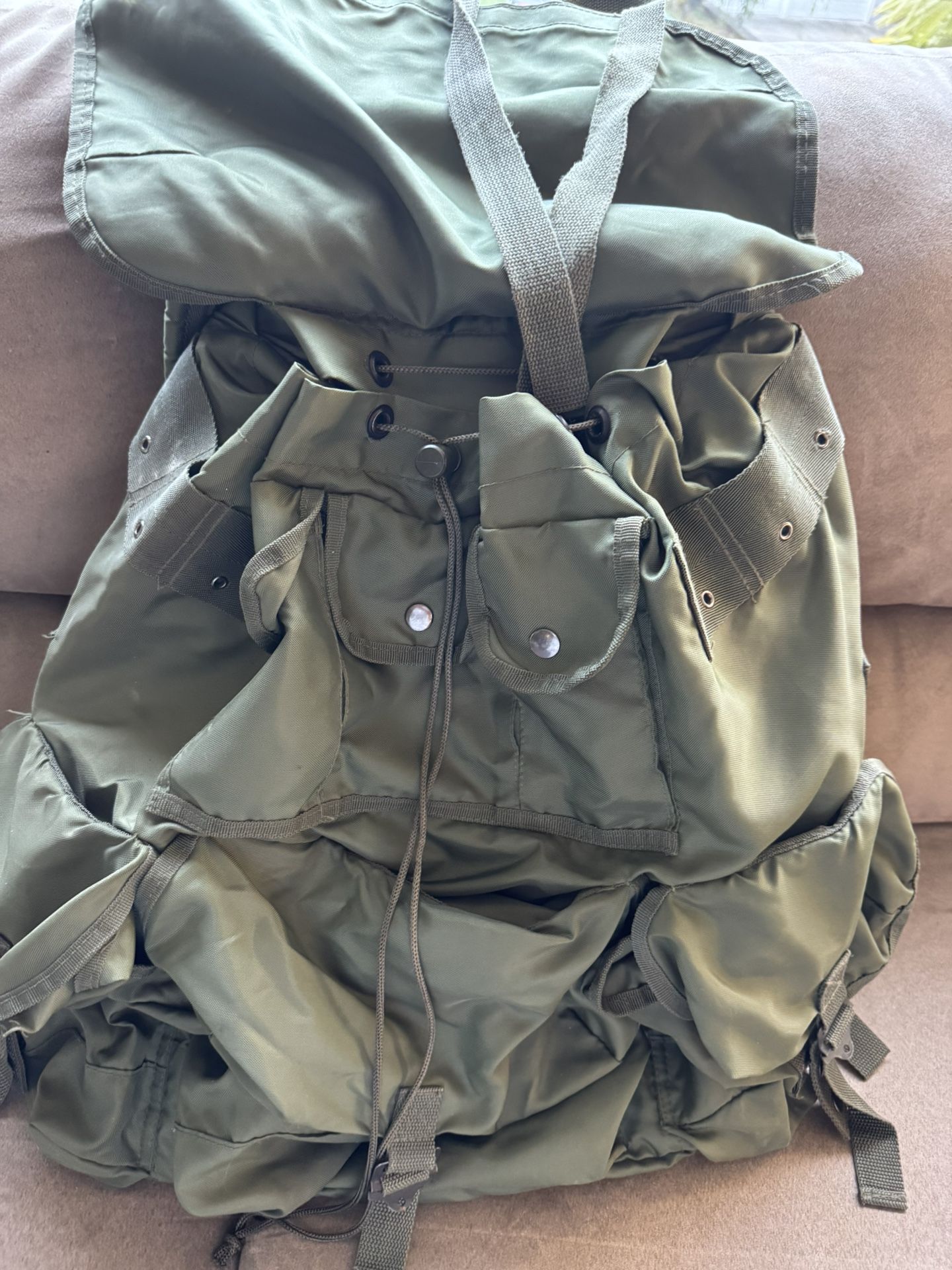 Military-Style External Frame Backpack