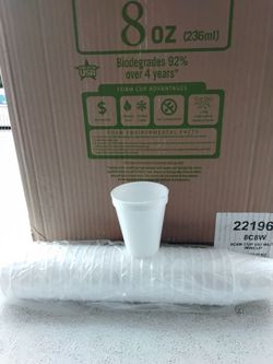8oz Styrofoam cups