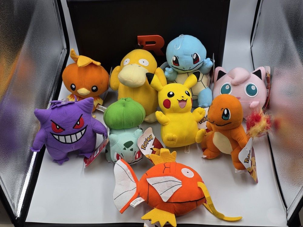 Pokemon Plush Set Of 9 Brand New With Tags
