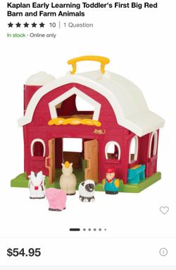 Red  barn and animals