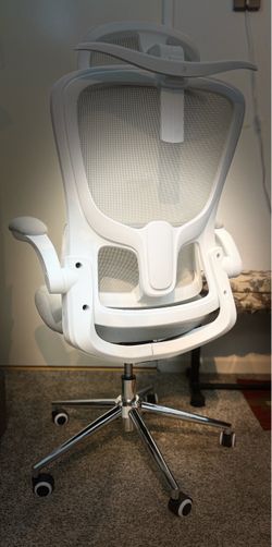 fully assembled rolling office chair with coat rest and head rest