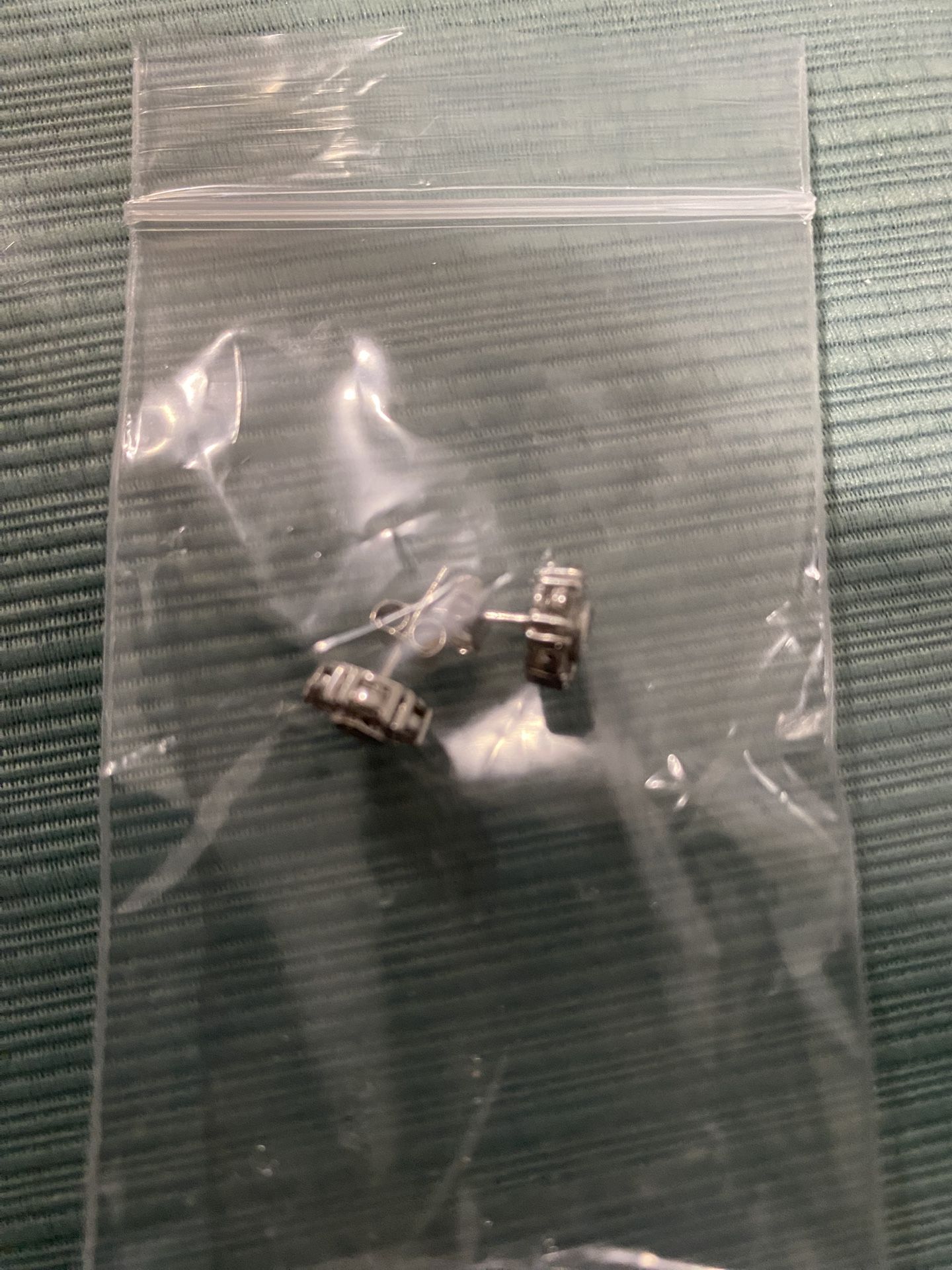 Earrings Real 925 Silver With Diamonds 