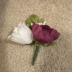 Silk Flower Boutonniere $3