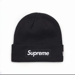 NEW Supreme New Era Box Logo Beanie Black FW21BN9 One Size