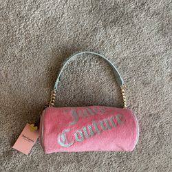 Juicy Couture Pink and Mint Shoulder Bag