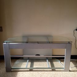 Glass TV stand