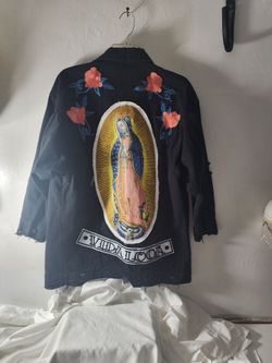 Black Oversized Distressed Denim Jacket